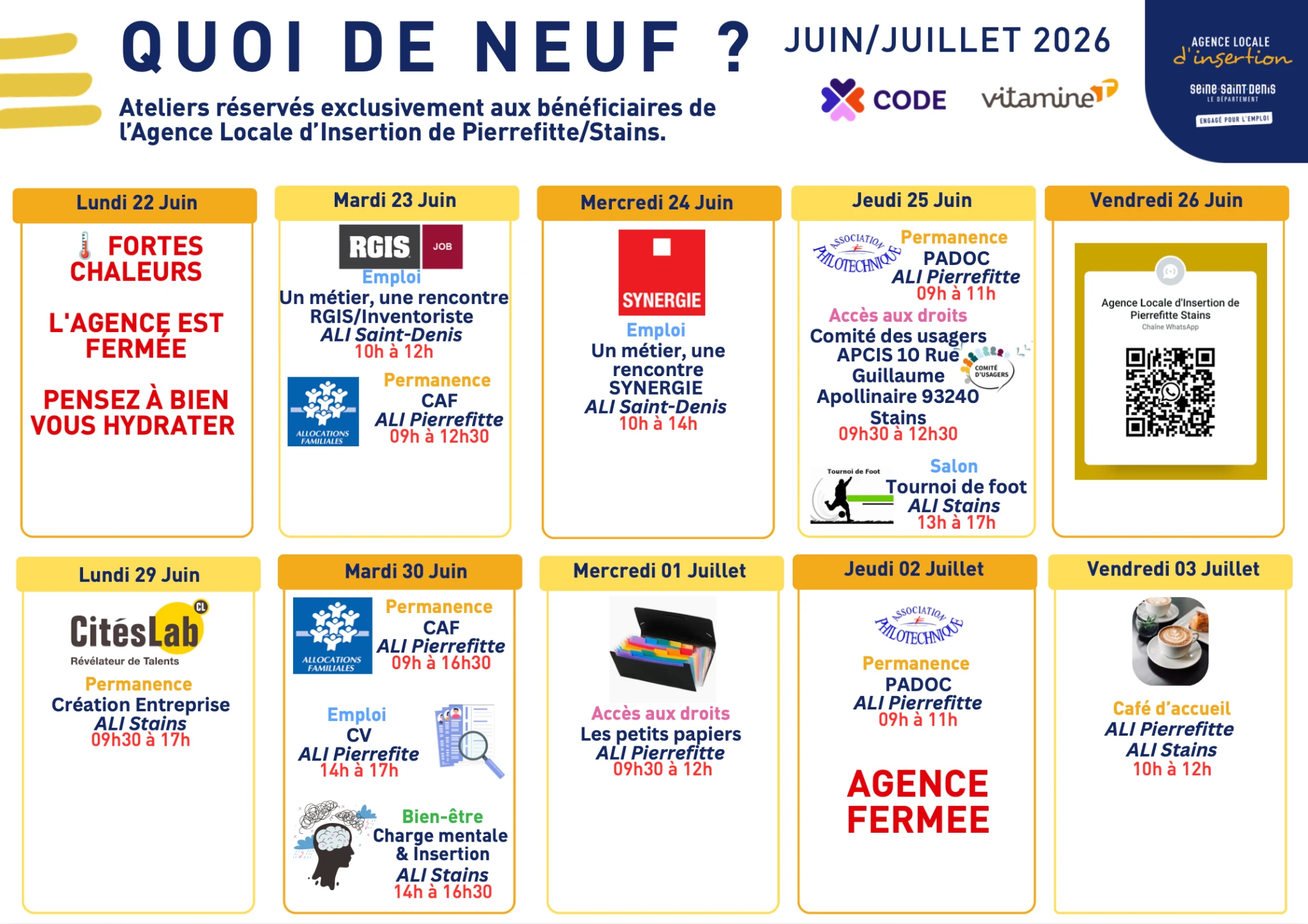 agence locale d'insertion plainecommune